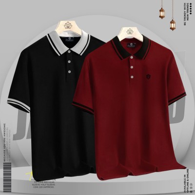 Premium PK Cotton Polo 2 PCS Combo- Coffee | Maroon Black